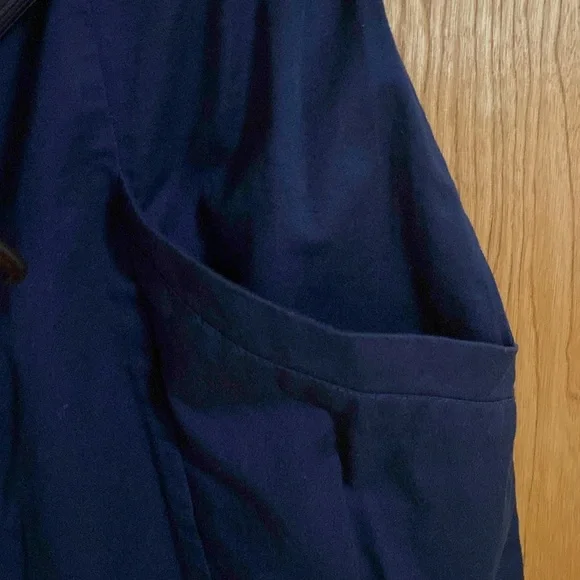 Robbie Bee navy dress with belt loops and belt 97% cotton 3% spandex size 10 - Picture 7 of 7